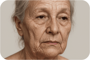 肌膚鬆弛及出現皺紋